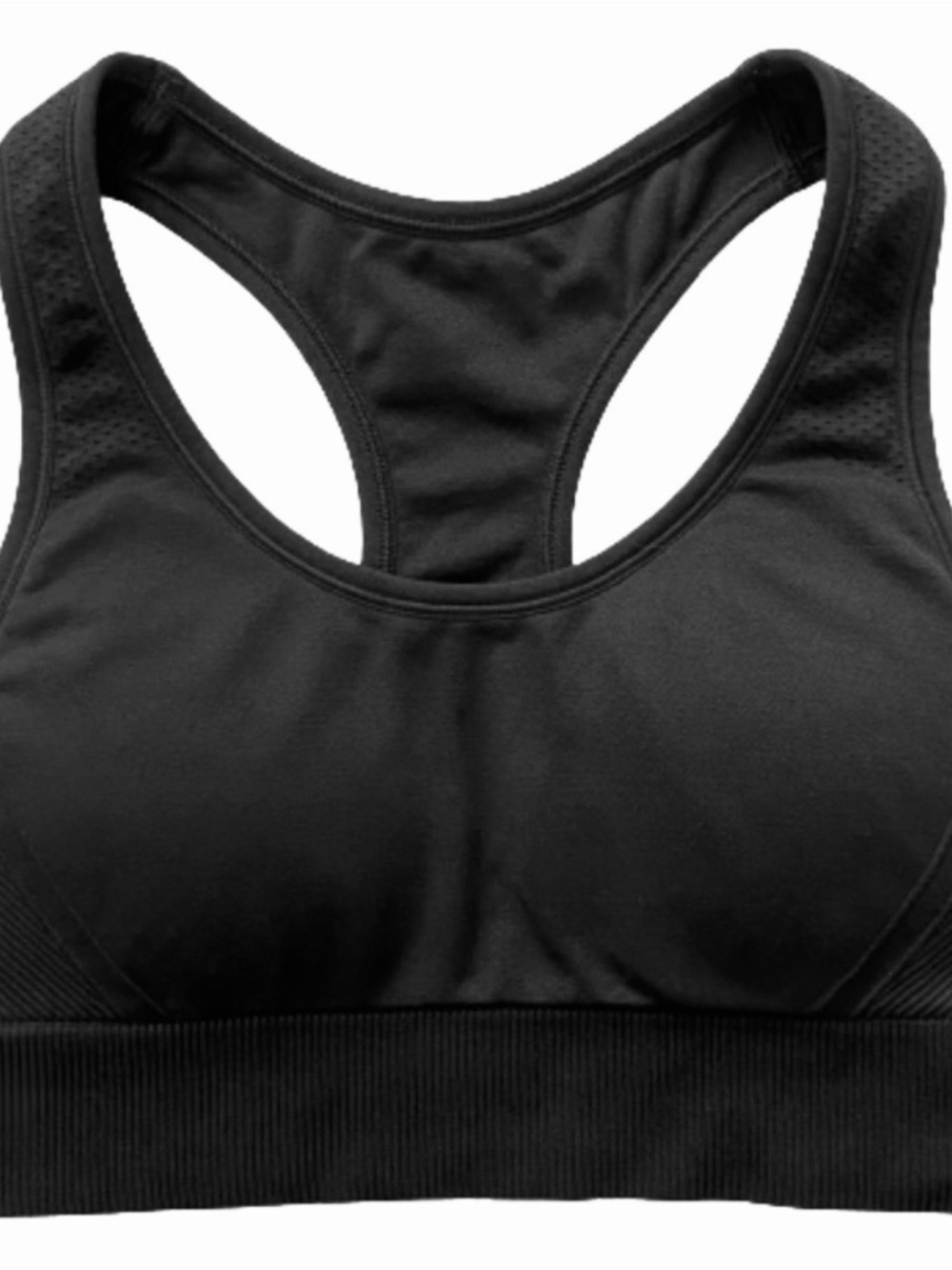 All In Motion Black Support Racer Back Sports Bra​​​​​​​​​​​​​​​​​​​​​​​​​​​​